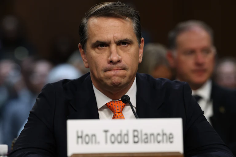 Acting Attorney General Todd Blanche testifies in Congress.