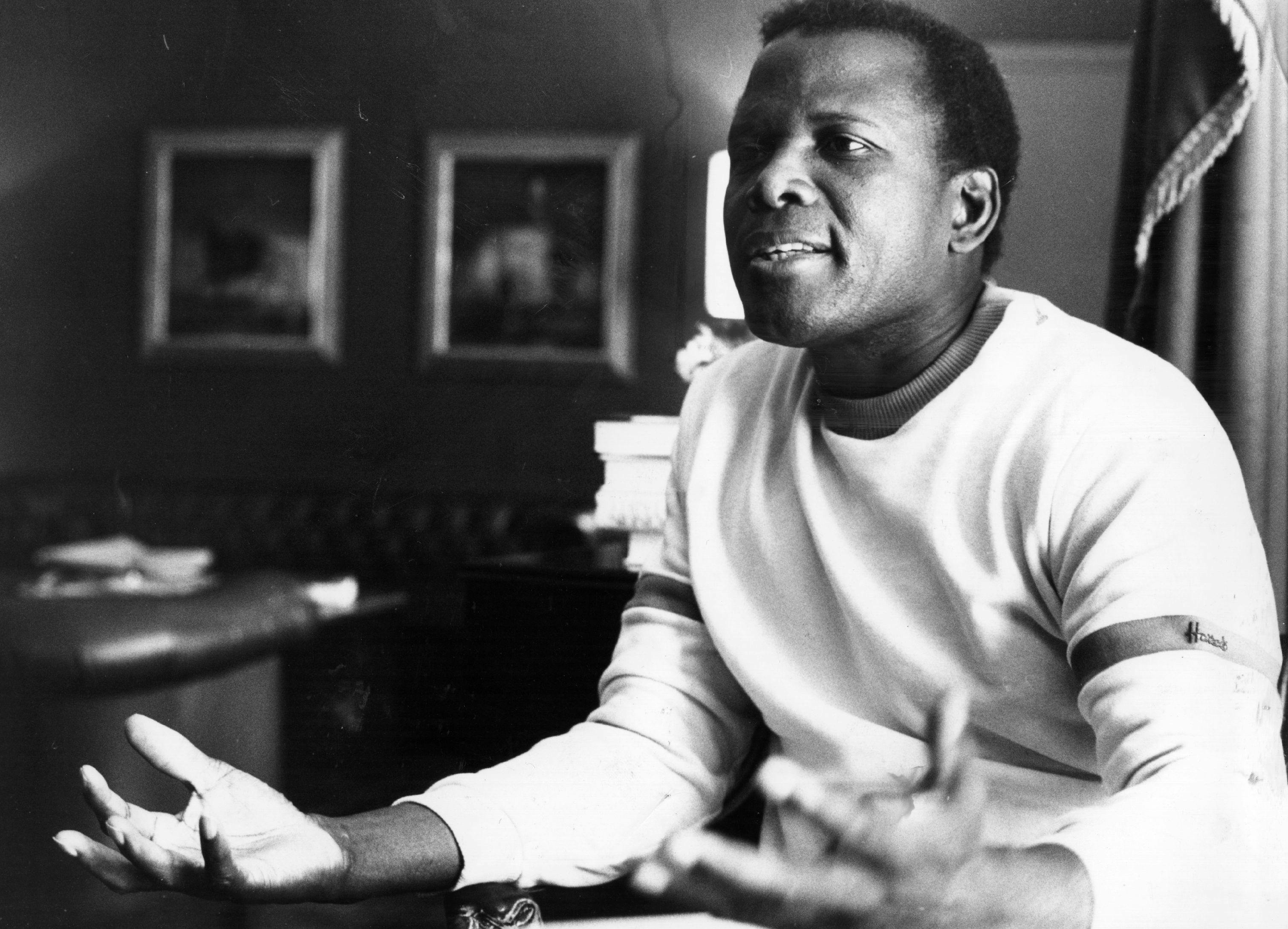 American film actor Sidney Poitier. 