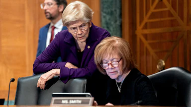 Elizabeth Warren and Tina Smith
