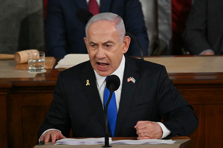 Israeli Prime Minister Benjamin Netanyahu speaks to Congress