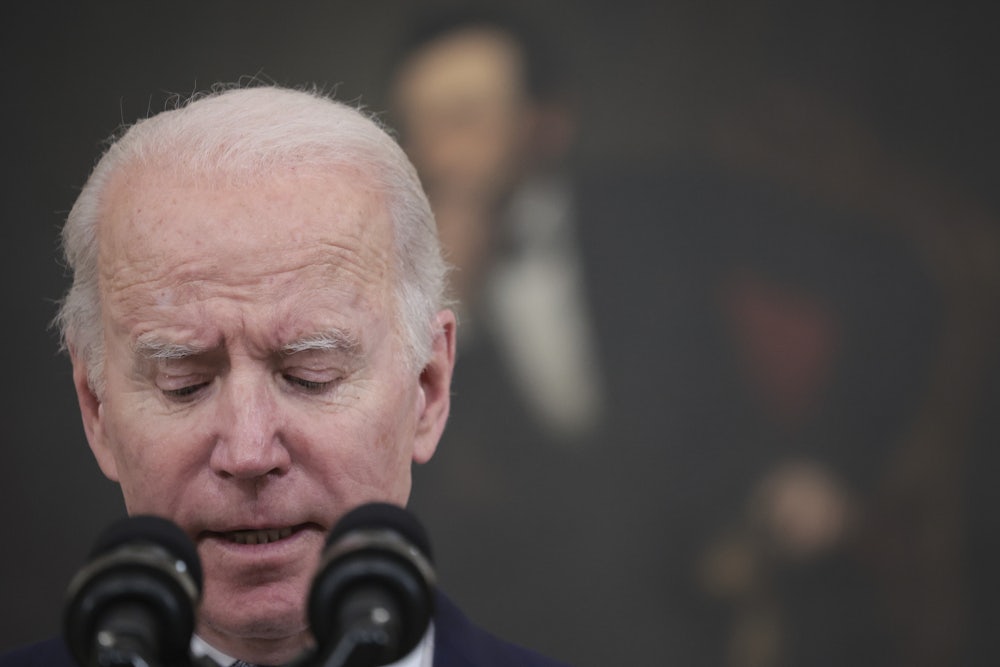 A close-up of President Joe Biden.