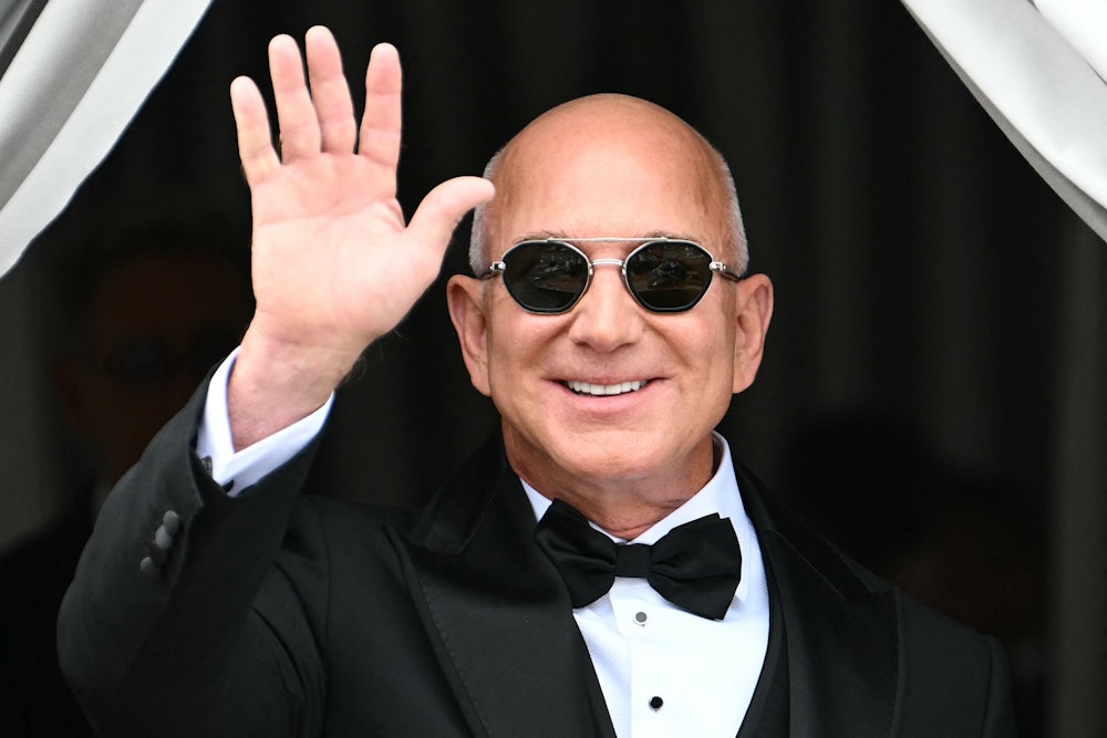 Amazon’s founder Jeff Bezos on his wedding day in Venice