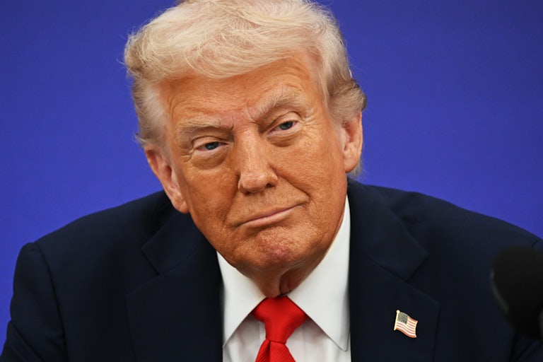 Donald Trump smiles