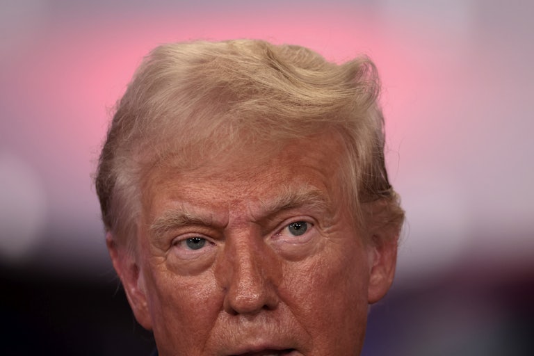 Trump, red in the face