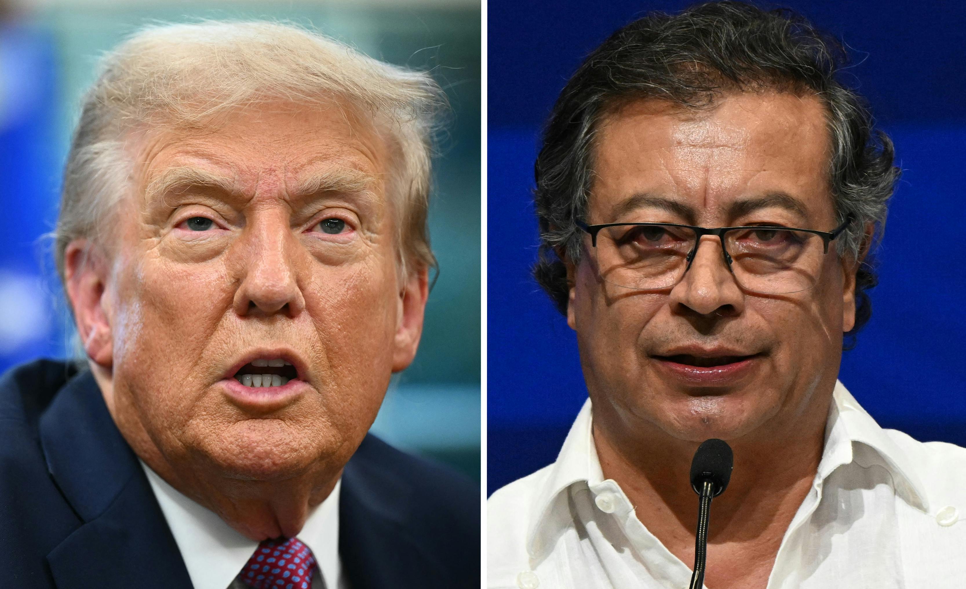 Donald Trump and Colombian President Gustavo Petro