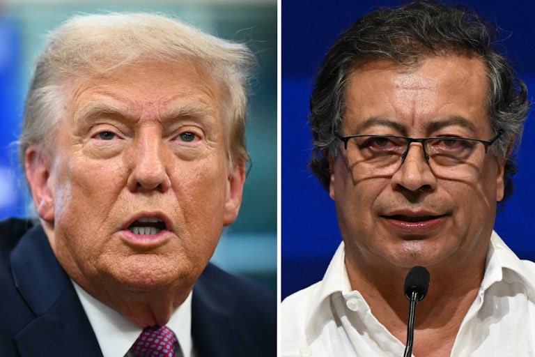 Donald Trump and Colombian President Gustavo Petro