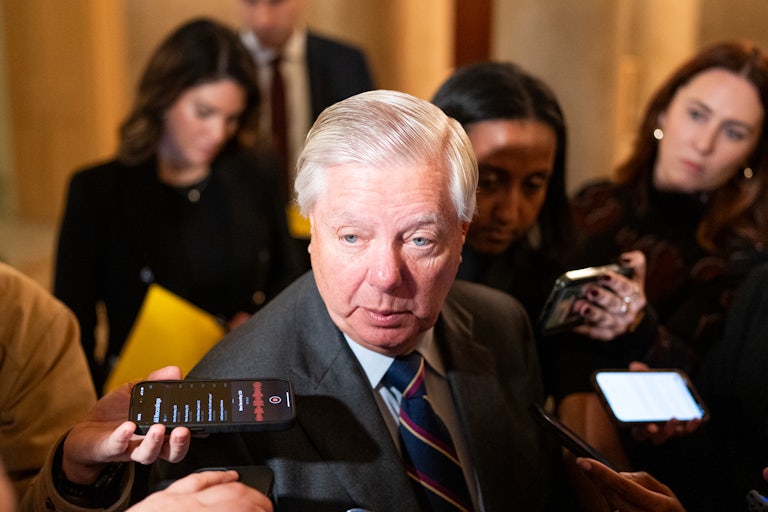 Lindsey Graham speaks to reporters