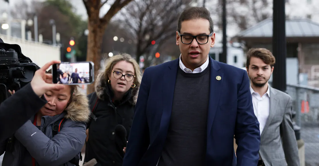 “Expel Him”: George Santos’s Constituents Protest Outside Capitol To Call for His Removal “Expel Him”: George Santos’s Constituents Protest Outside Capitol To Call for His Removal