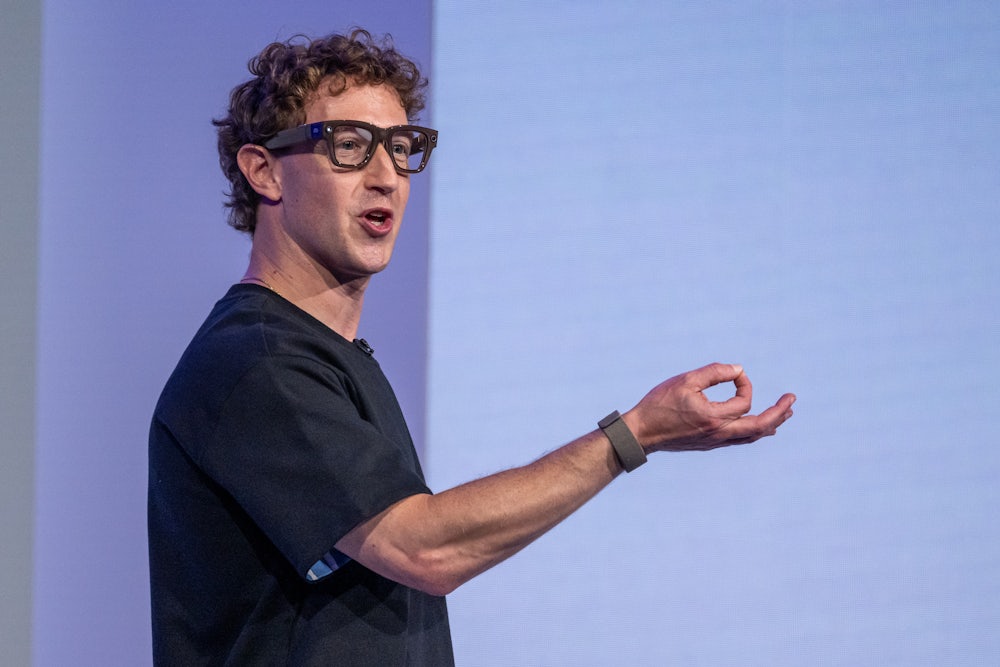 Mark Zuckerberg wearing Meta Ray-Ban AI glasses