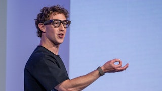 Mark Zuckerberg wearing Meta Ray-Ban AI glasses