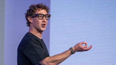 Mark Zuckerberg wearing Meta Ray-Ban AI glasses