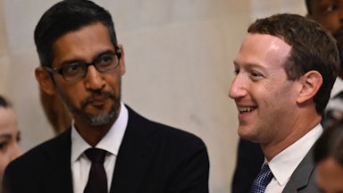 Meta CEO Mark Zuckerberg and Google CEO Sundar Pichai at the U.S. Capitol