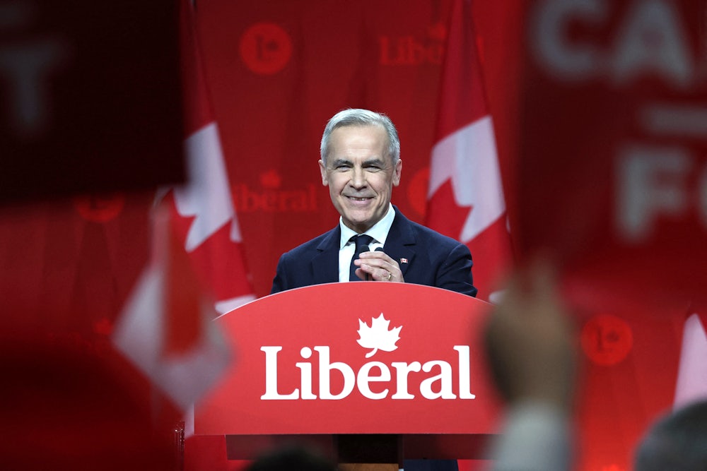 Canada's Liberal Leader and Prime Minister-elect Mark Carney speaks after being elected as the new Liberal Party leader, in Ottawa on March 9, 2025.