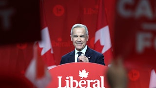 Canada's Liberal Leader and Prime Minister-elect Mark Carney speaks after being elected as the new Liberal Party leader, in Ottawa on March 9, 2025.