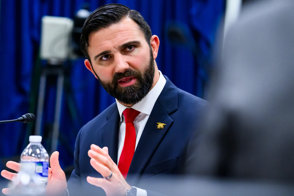 Cameron Hamilton, Donald Trump’s new nominee to lead FEMA, spoke during a subcommittee hearing in May 2025.