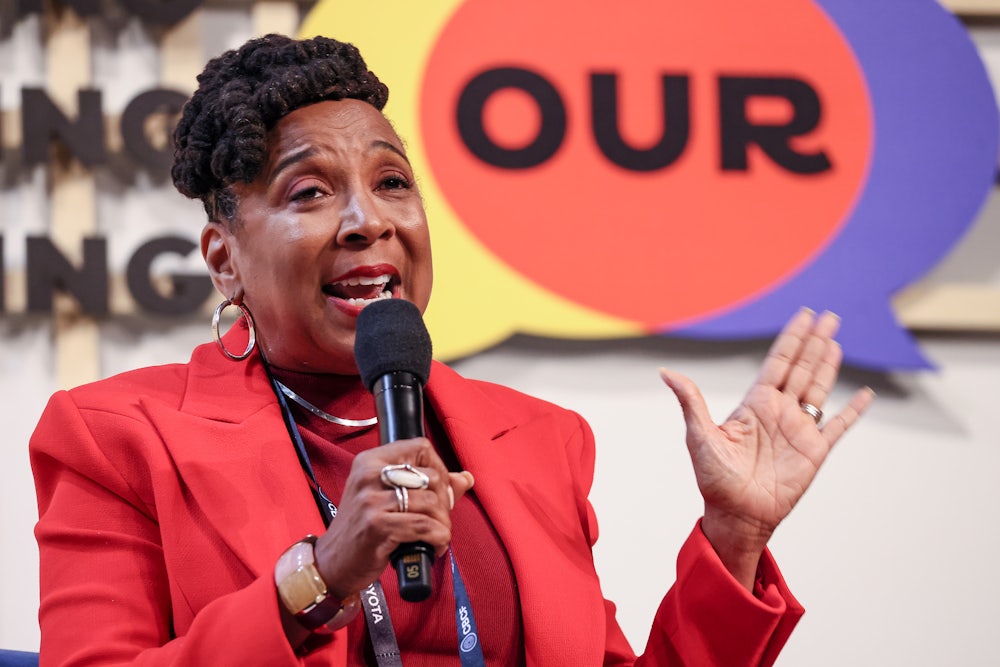 Kimberlé Crenshaw speaking at event