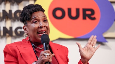 Kimberlé Crenshaw speaking at event