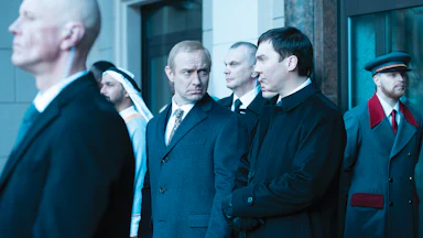 Jude Law stars as Vladimir Putin in the political thriller The Wizard of the Kremlin