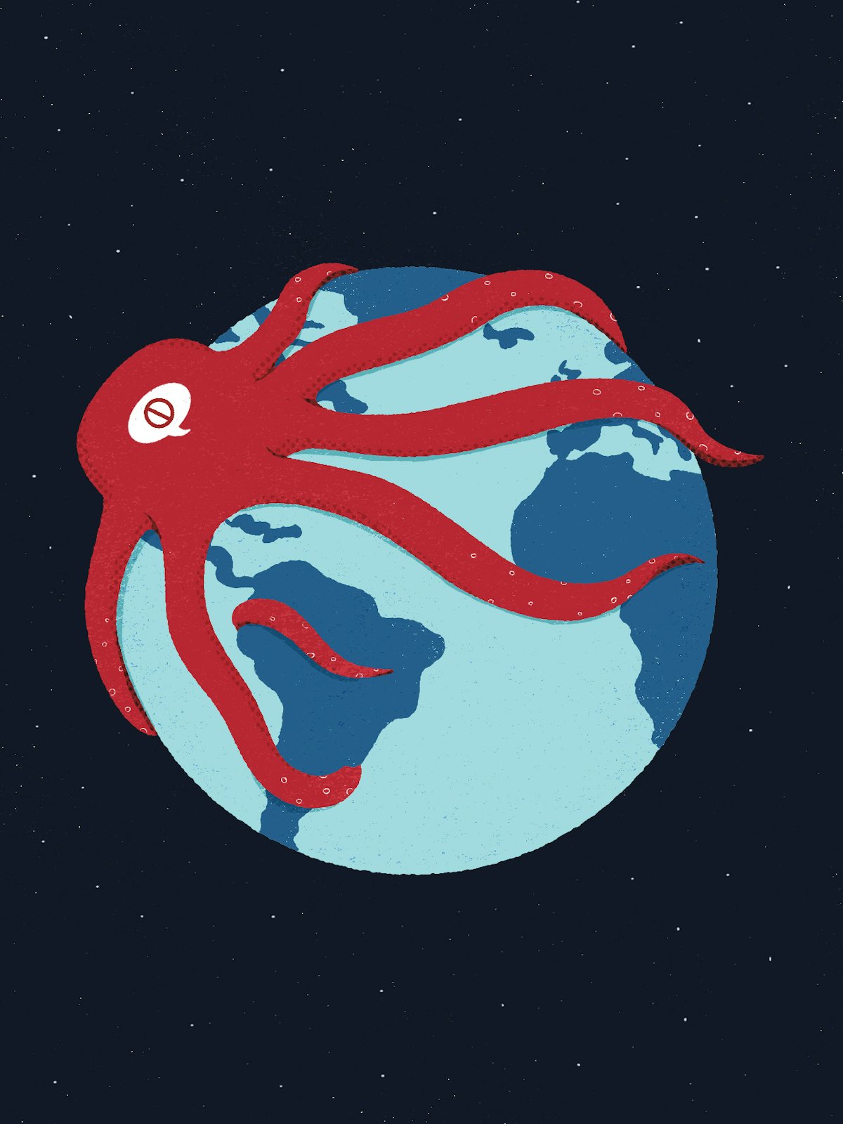 A giant squid representing American cancel culture fears spreading across the globe