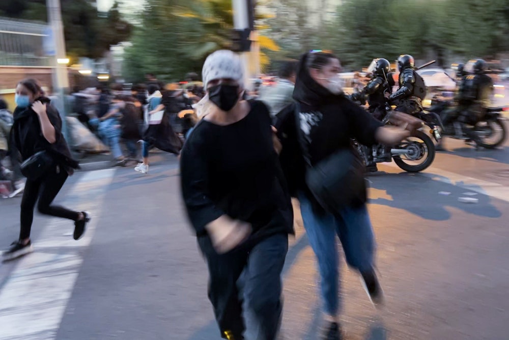 Protesters in Tehran, Iran