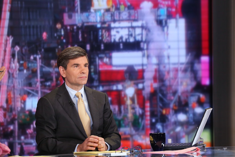 George Stephanopoulos on the set of ABC's Good Morning America.