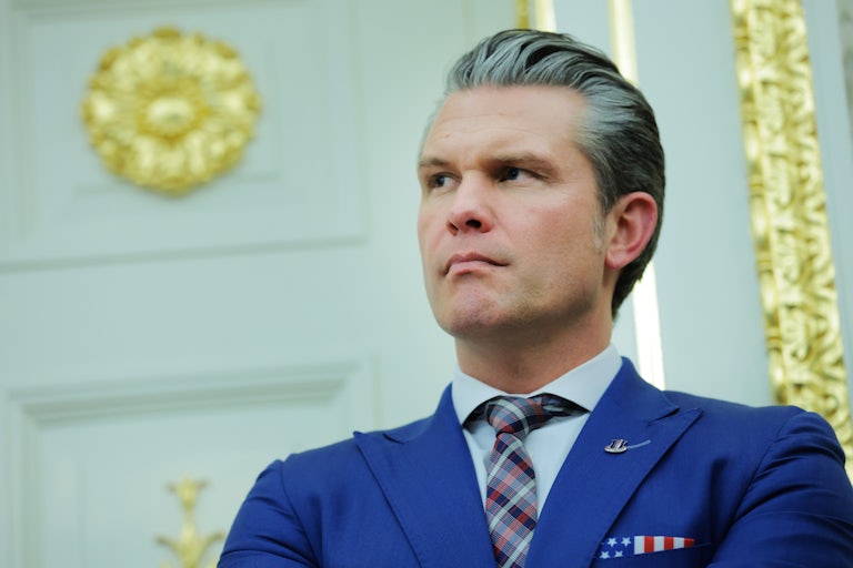 Defense Secretary Pete Hegseth in the Oval Office of the White House