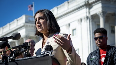 Nicole Malliotakis speaks at a podium.