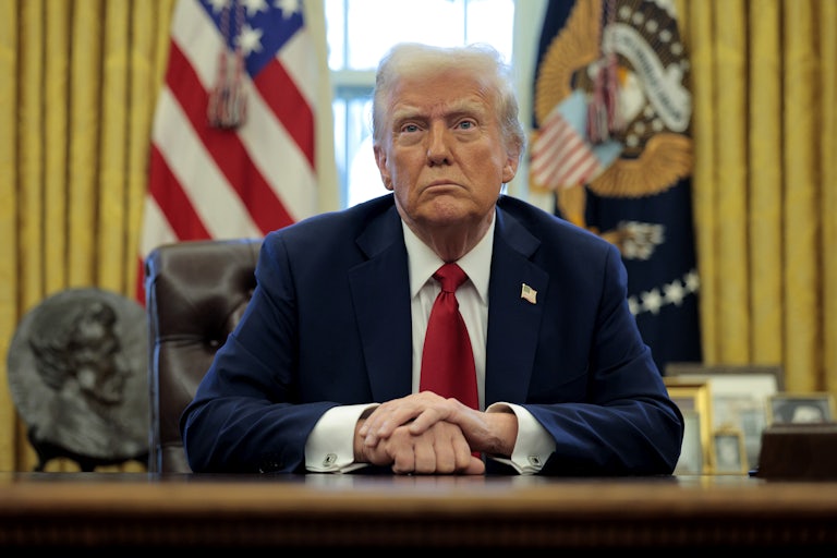 Donald Trump in the Oval Office