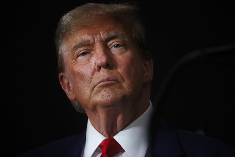 Donald Trump looks forward