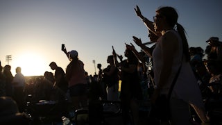 Attendees sing during Franklin Graham's "Decision America" California tour