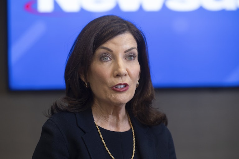New York Governor Kathy Hochul speaking