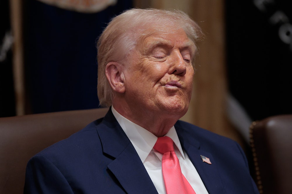Trump biting his lip