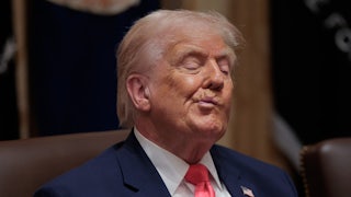 Trump biting his lip