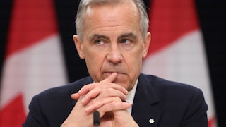 Canada’s Prime Minister Mark Carney speaks at a press conference in Ottawa, Ontario.