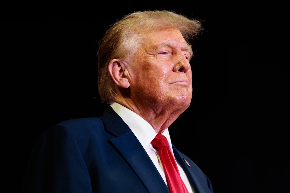 Donald Trump looks forward