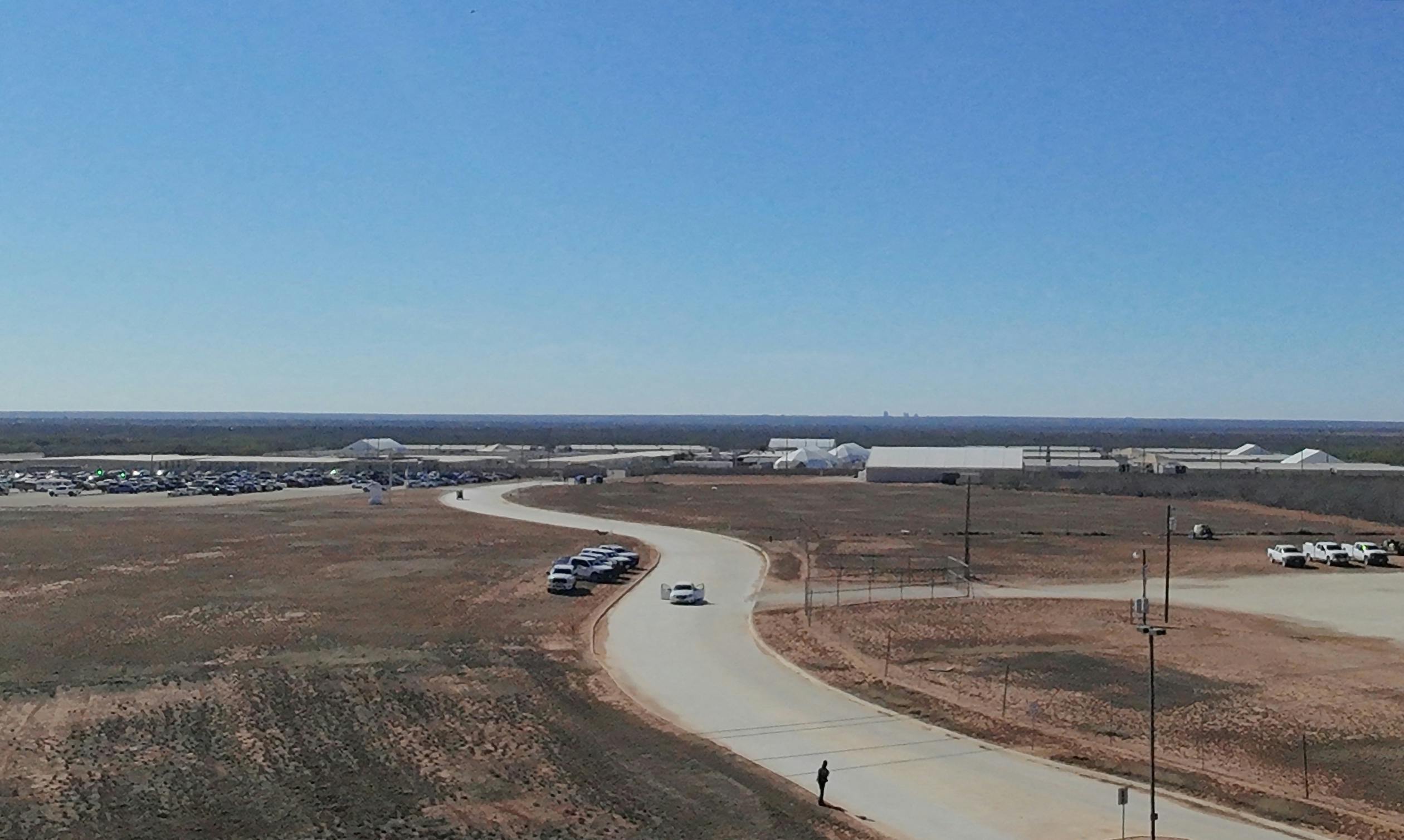 Aerial photo of the South Texas Family Residential Center in Dilley, Texas