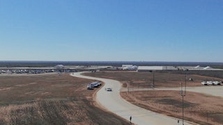 Aerial photo of the South Texas Family Residential Center in Dilley, Texas