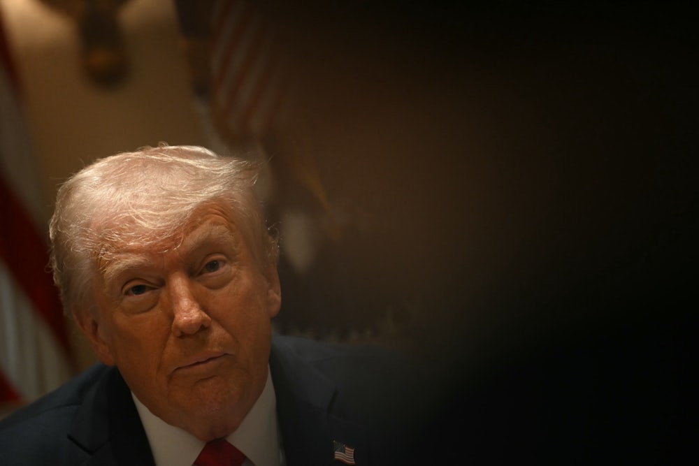 Donald Trump holds a cabinet meeting at the White House.