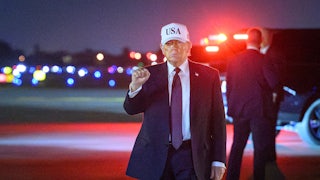 Trump at Palm Beach International Airport on Friday