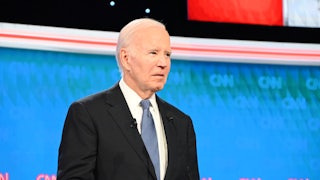 Joe Biden at the first debate, hosted by CNN