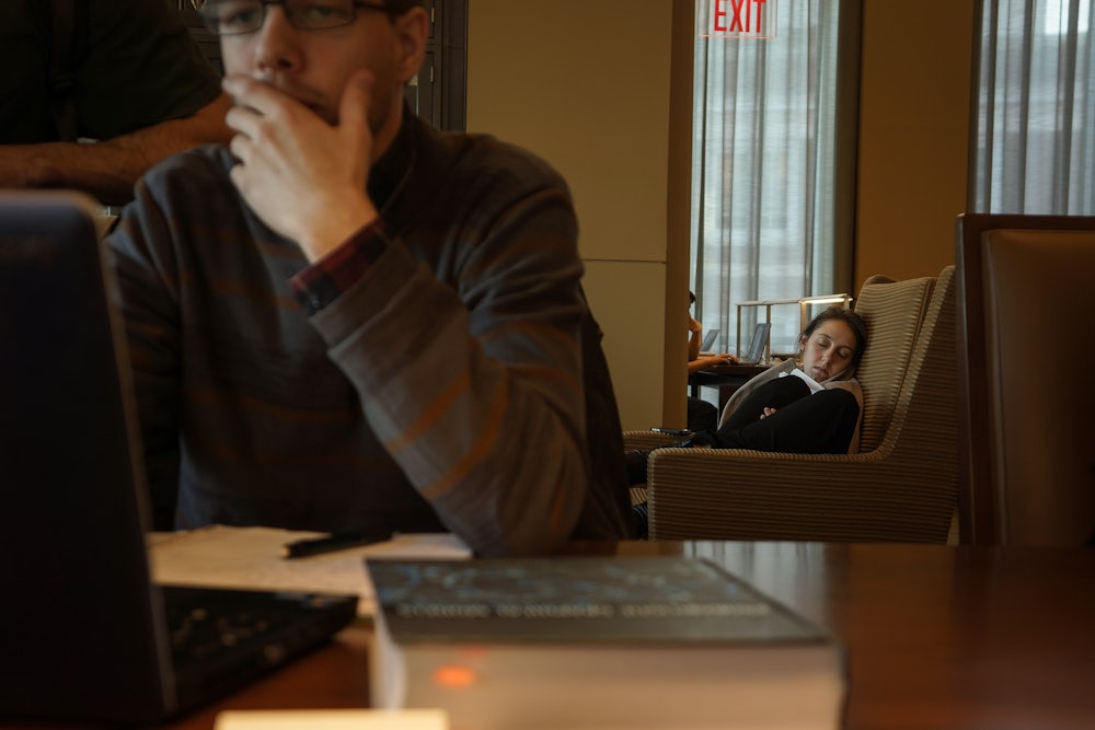 Students at Johns Hopkins University in Baltimore, Maryland