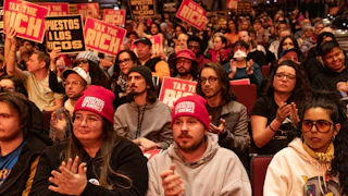 A political rally hosted by the Democratic Socialists of America on March 29 at Lehman College in New York City