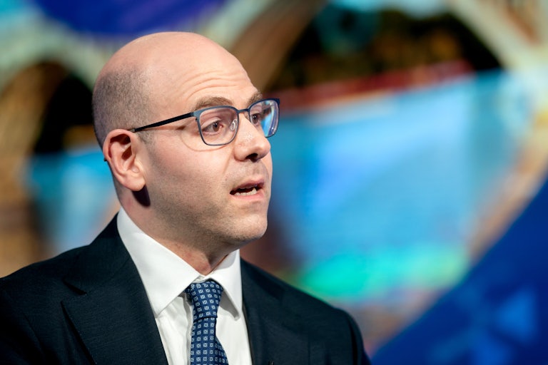 White House economic adviser Stephen Miran speaks during an interview with Bloomberg TV