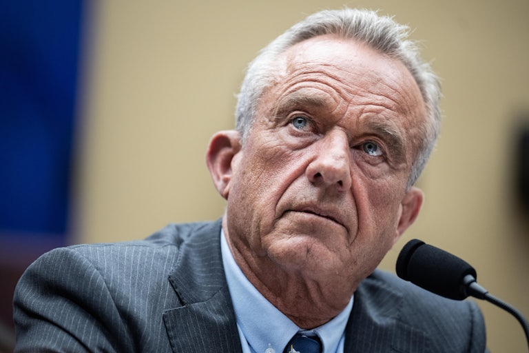 Health Secretary Robert F. Kennedy Jr. looks up during a House committee hearing
