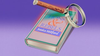 Illustration of Hons and Rebels book cover with a magnifying glass