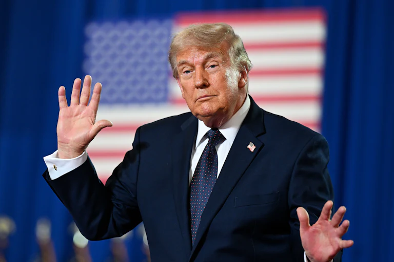 President Donald Trump dances