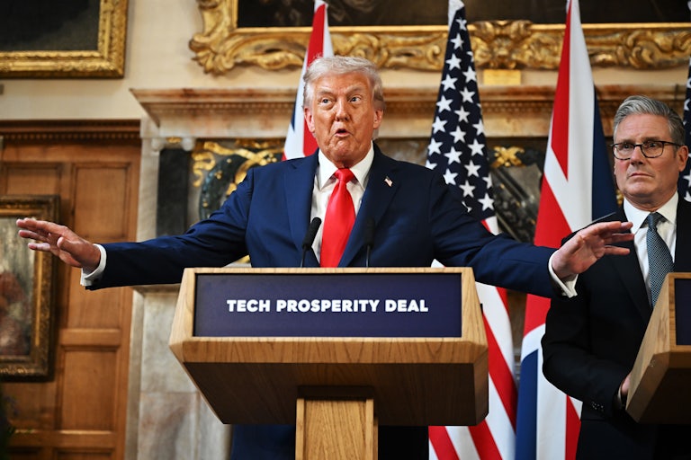 Trump makes a dumb face while talk