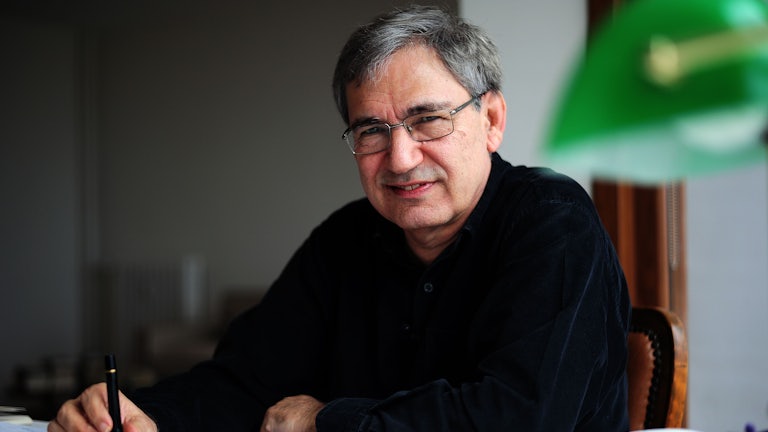 Orhan Pamuk at his house in 2015