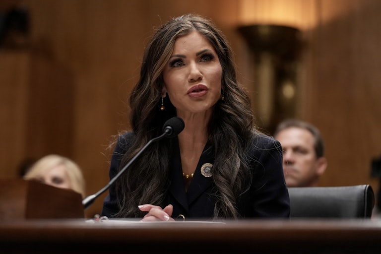 Kristi Noem speaks during her Senate confirmation hearing