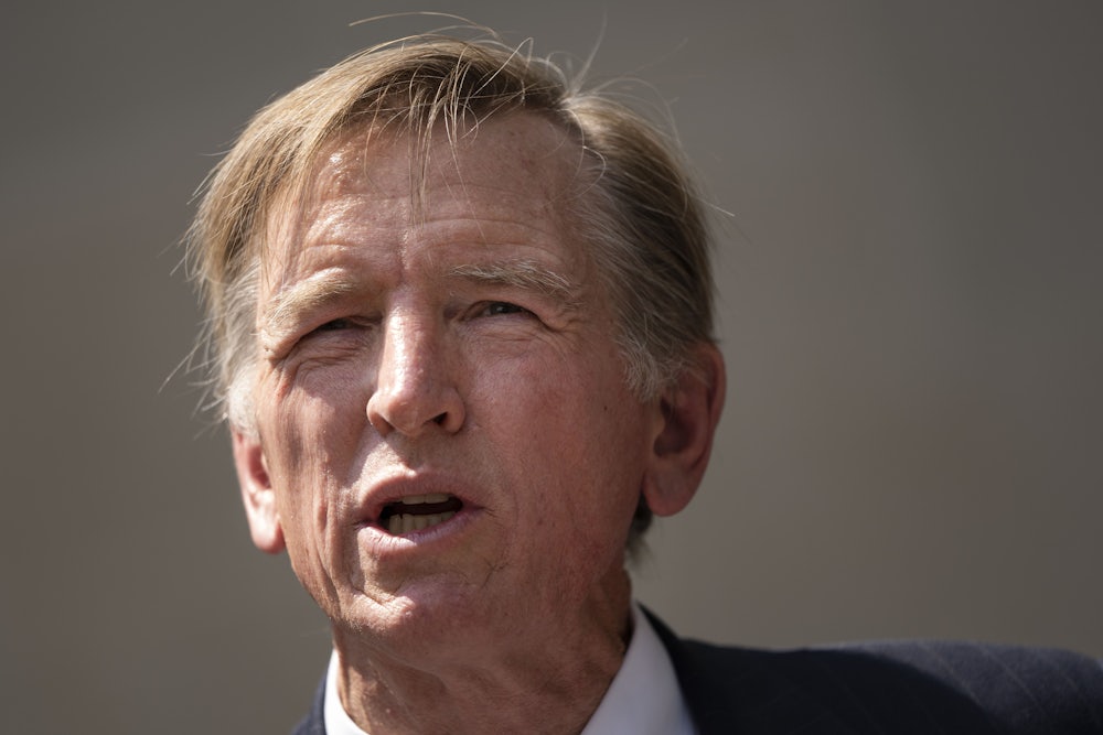 A close up of Paul Gosar's face.